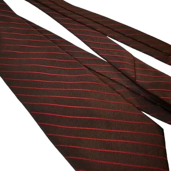 Brooks Brothers Makers Brown Red Tie - Picture 3 of 5